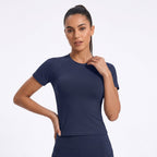 Slim Short‑Sleeve Workout Top