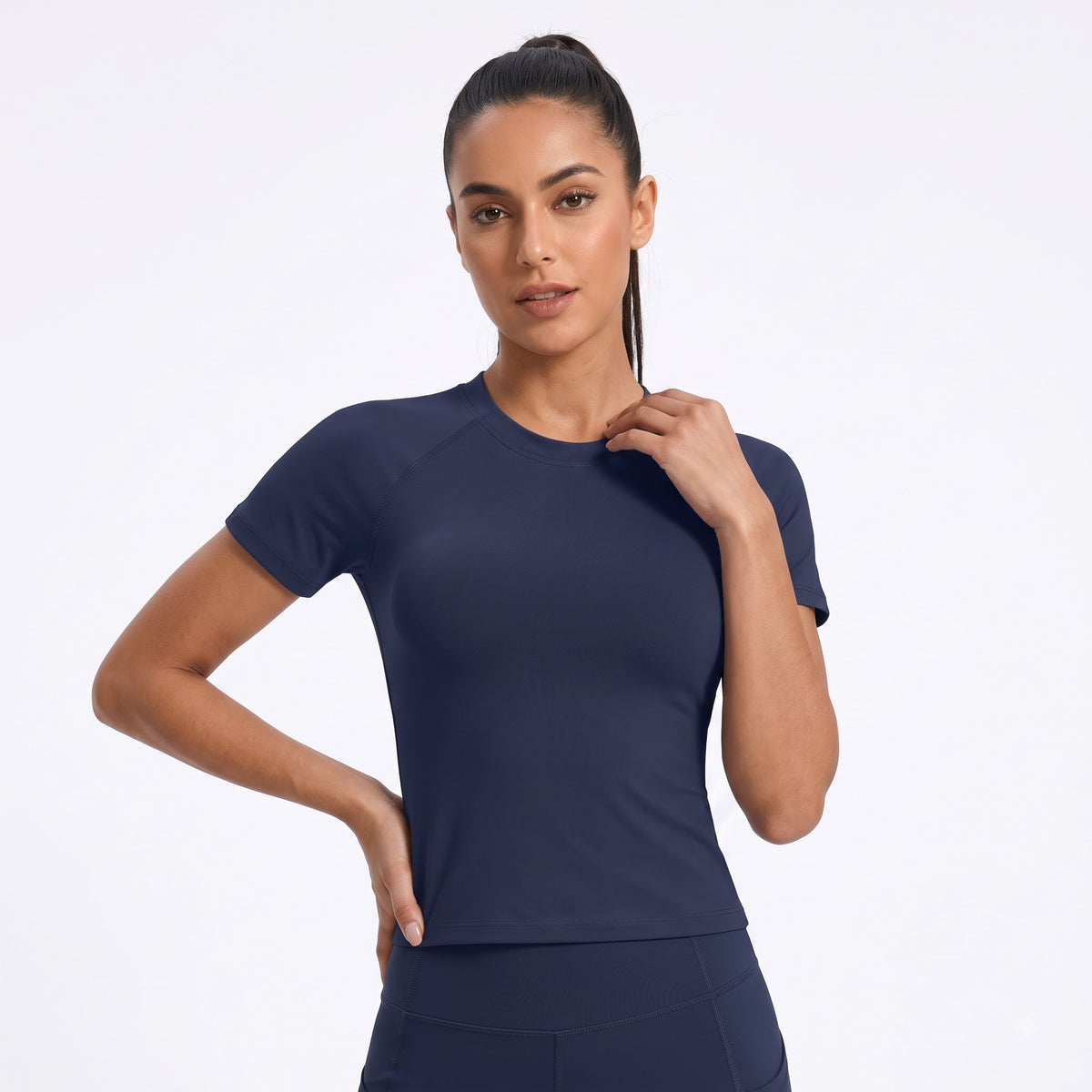 Slim Short‑Sleeve Workout Top