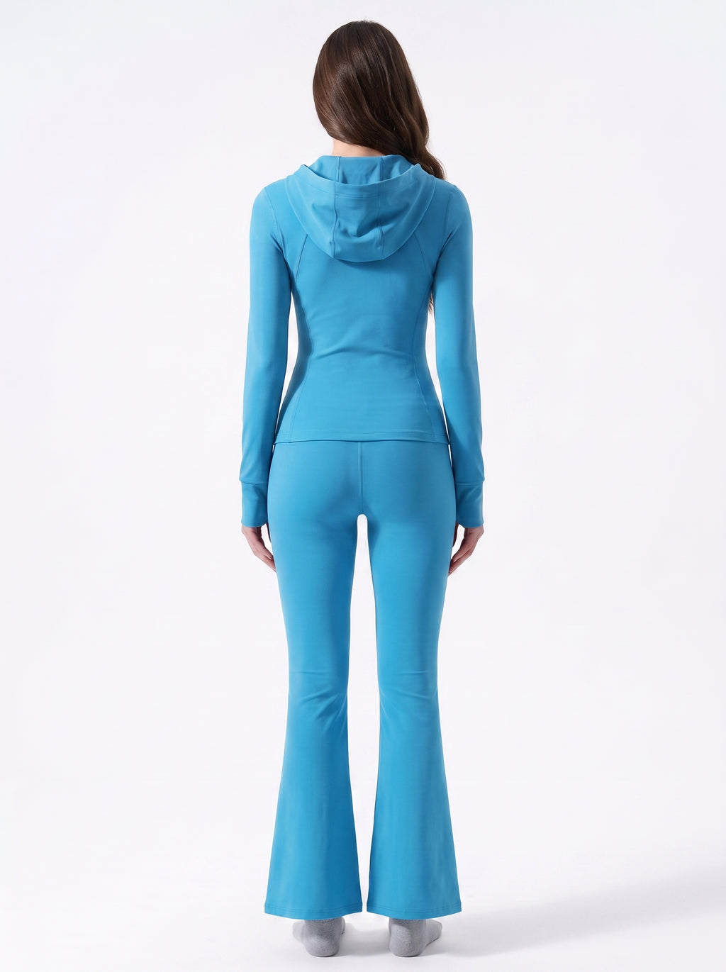 Uncia Active Women's 2 Piece Workout Set | Hooded Zip Jacket & Flare Leggings