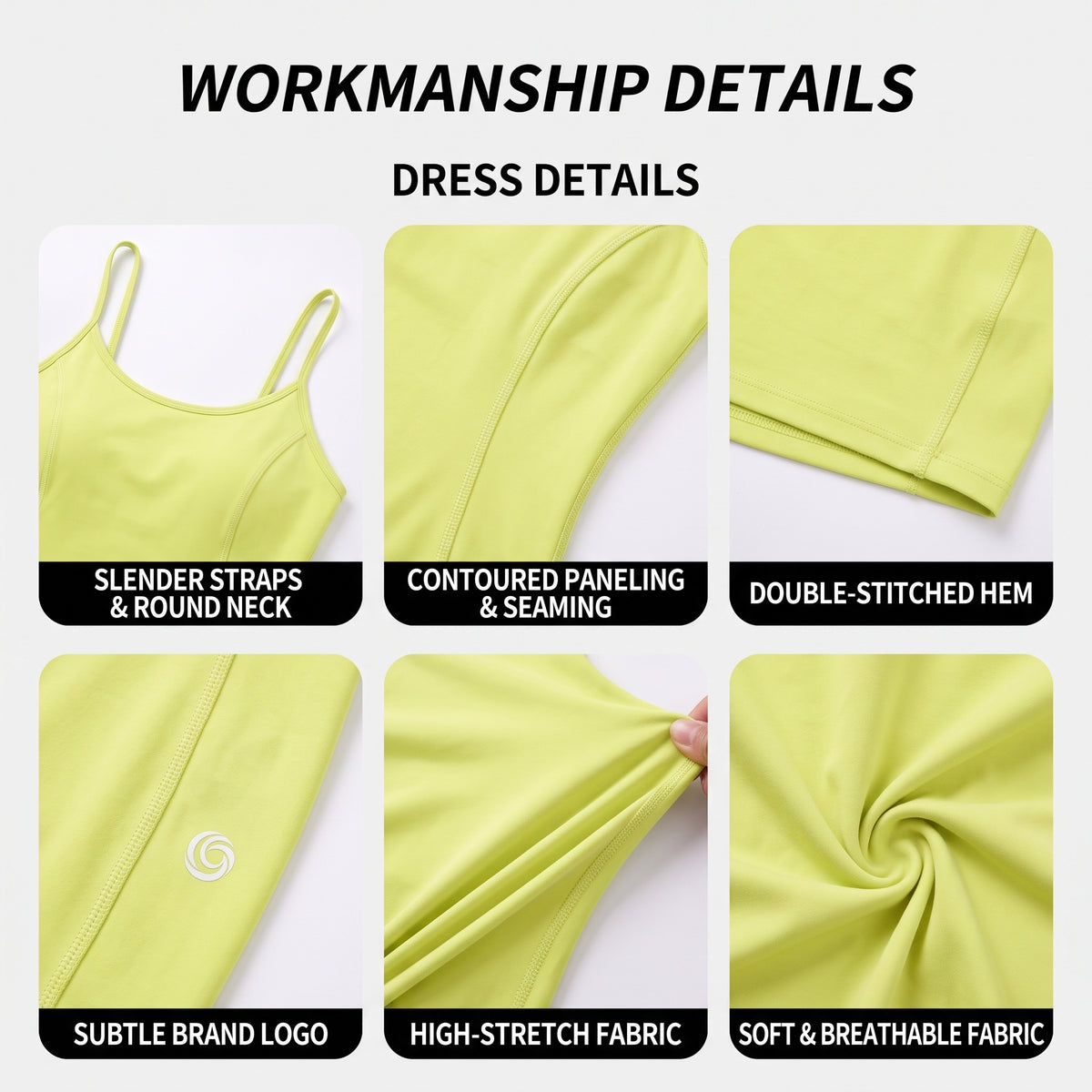 Uncia Active Women's Spaghetti Strap Mini Dress | Slim Fit Bodycon