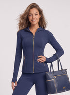 Uncia Active Hooded Gold Zip Jacket | Slim Fit Workout