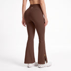 Uncia Active High Waist Split Flare Yoga Leggings | Butt Lifting Stretch Active Pants for Women