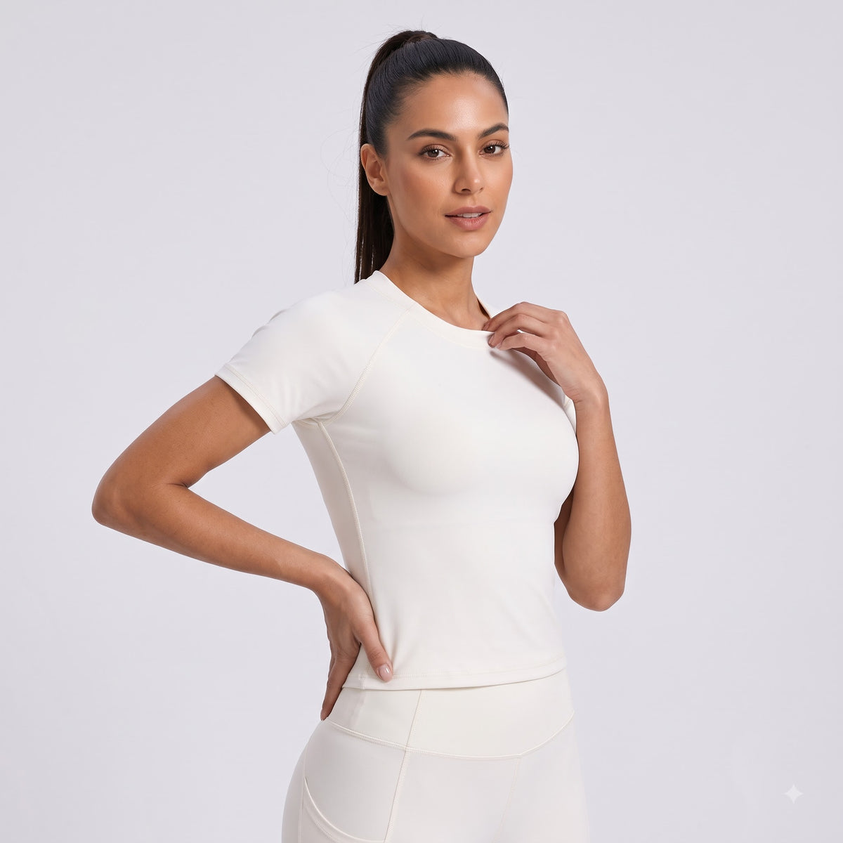 Slim Short‑Sleeve Workout Top