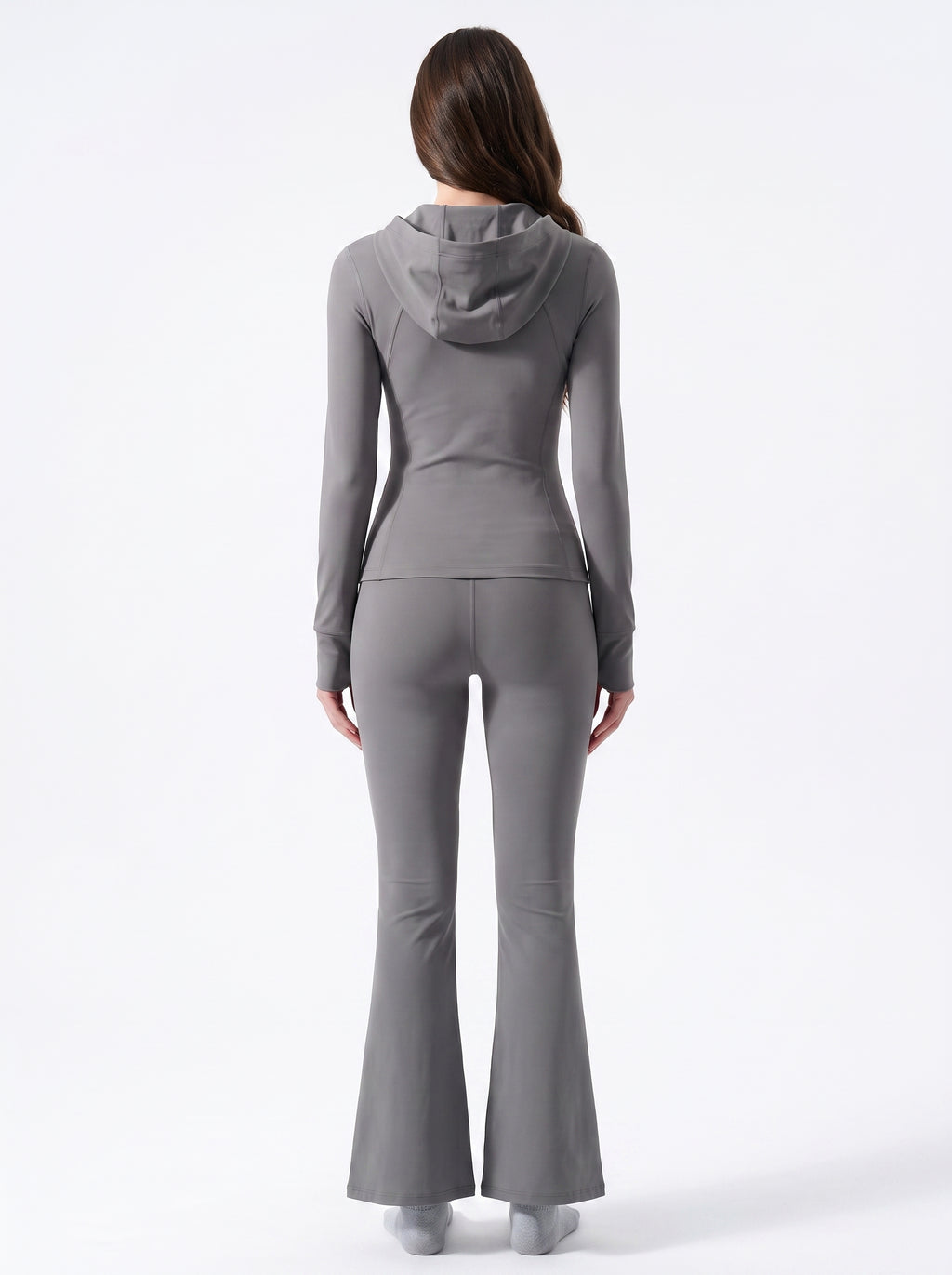 Uncia Active Women's 2 Piece Workout Set | Hooded Zip Jacket & Flare Leggings