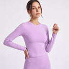 Crew Neck Long Sleeve Slim Workout Top