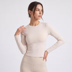 Crew Neck Long Sleeve Slim Workout Top