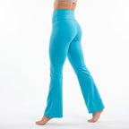 Uncia Active Women's Fold Over Waist Flare Yoga Leggings | Bootcut Compression Workout Pants