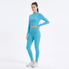 Uncia Active Women Zip Up  2 Piece  Set | High Waist Workout Leggings & Crop Yoga