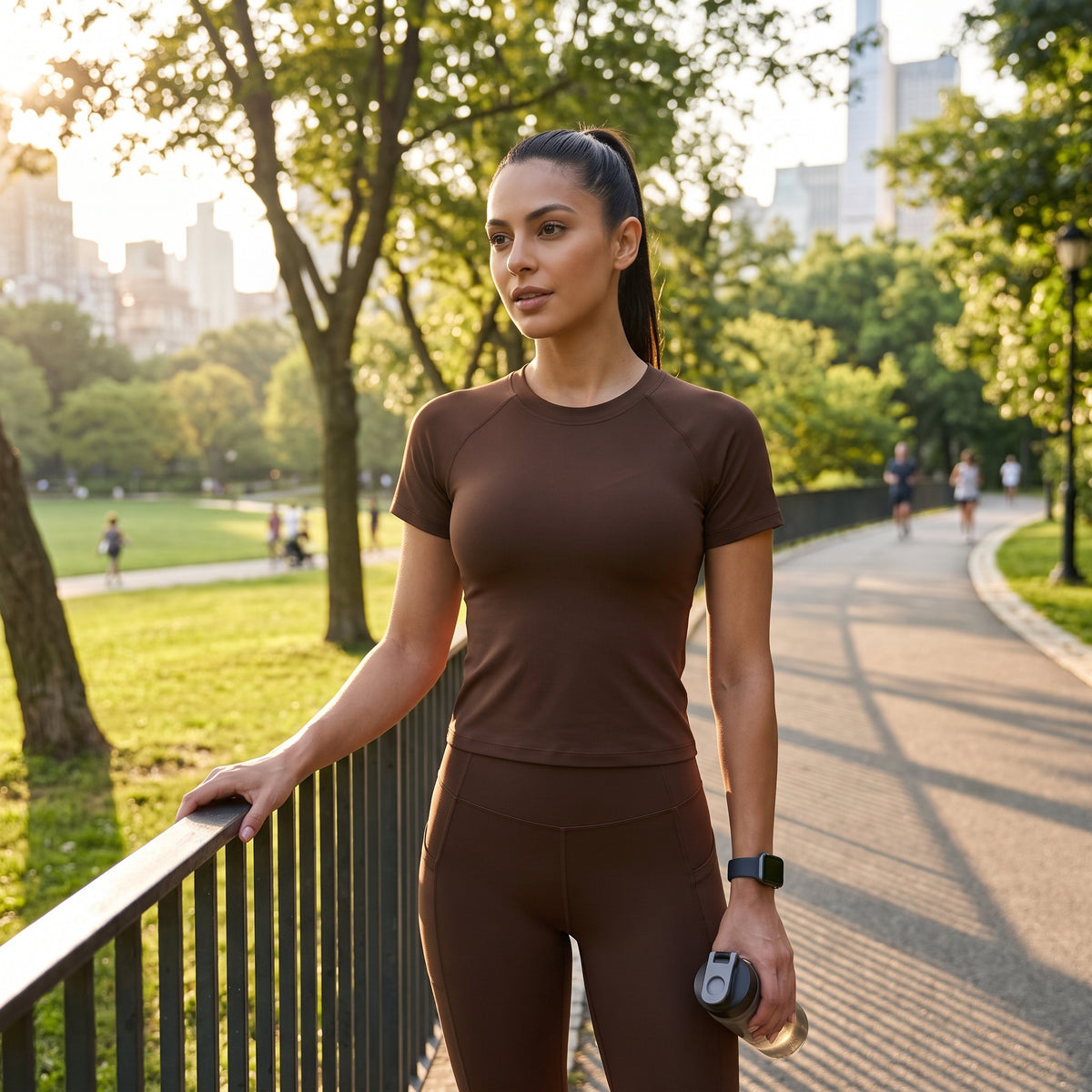 Uncia Active Crew Neck Short Sleeve Top For women | Slim Fit Workout