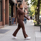 Uncia Active High Waist Split Flare Yoga Leggings | Butt Lifting Stretch Active Pants for Women