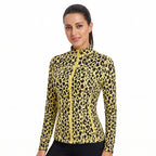 Uncia Active Women's Stand Collar Zip Up Jacket | Gold Zipper Slim Fit Coat