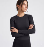 Crew Neck Long Sleeve Slim Workout Top