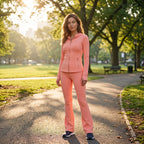 Uncia Active Women's 2 Piece Workout Set | Hooded Zip Jacket & Flare Leggings
