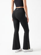 Uncia Active High Waist Split Flare Yoga Leggings | Butt Lifting Stretch Active Pants for Women