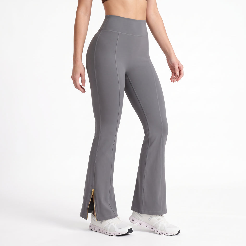 Uncia Active High Waist Split Flare Yoga Leggings | Butt Lifting Stretch Active Pants for Women