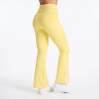 Uncia Active Women's Fold Over Waist Flare Yoga Leggings | Bootcut Compression Workout Pants