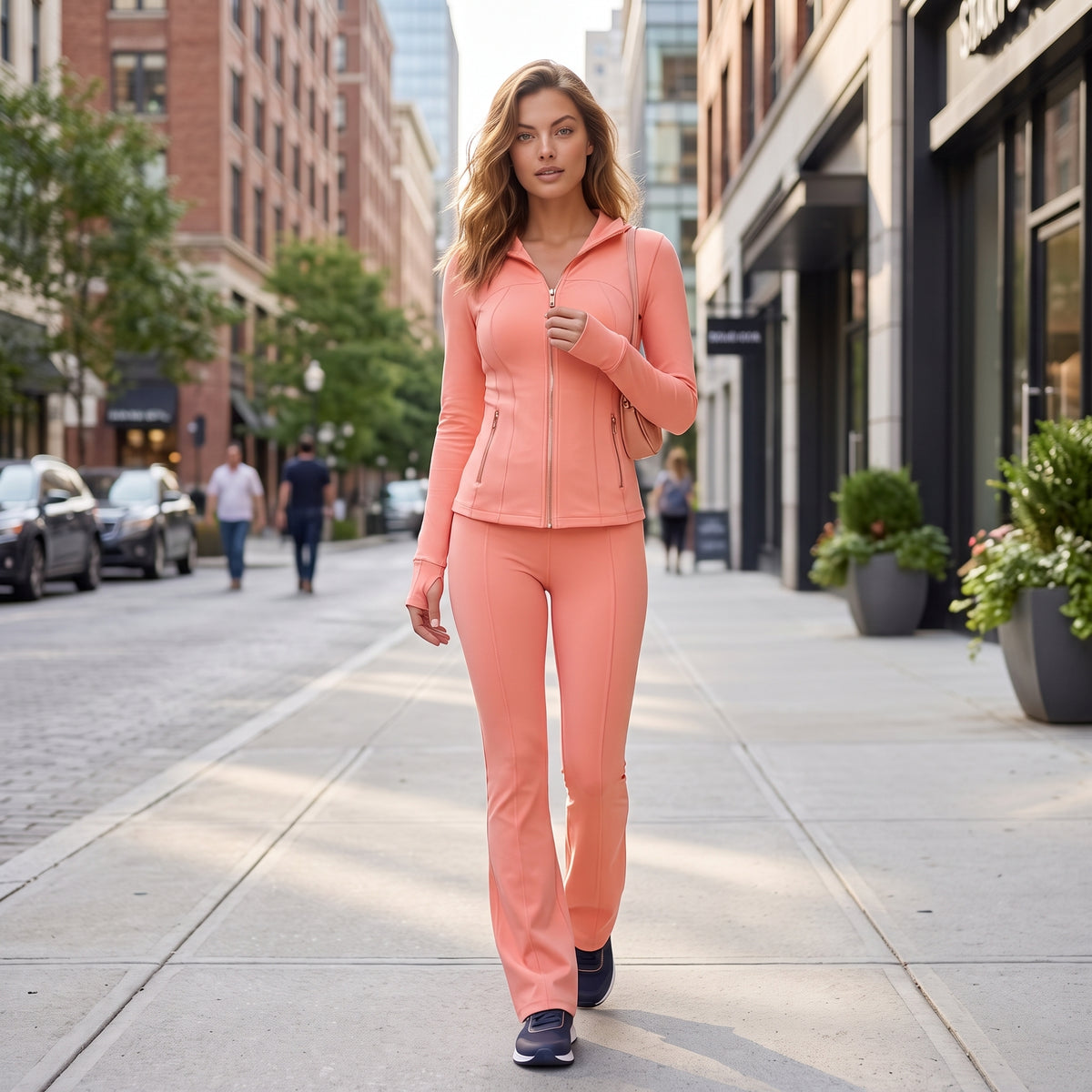 Uncia Active Women's 2 Piece Workout Set | Hooded Zip Jacket & Flare Leggings
