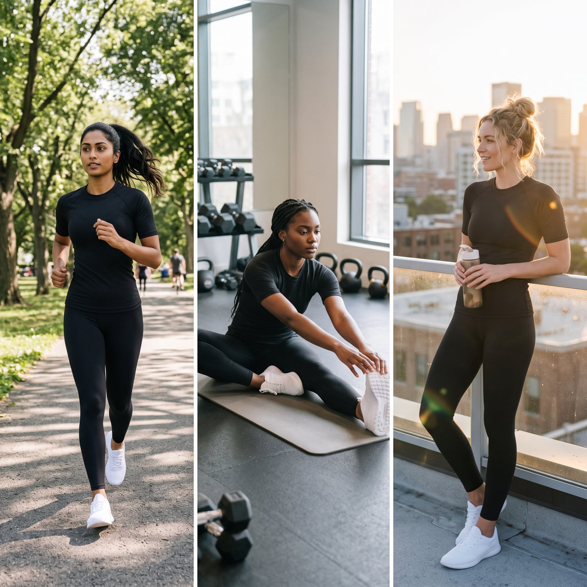 Uncia Active Women's Seamless Crew Neck Top & Leggings Set