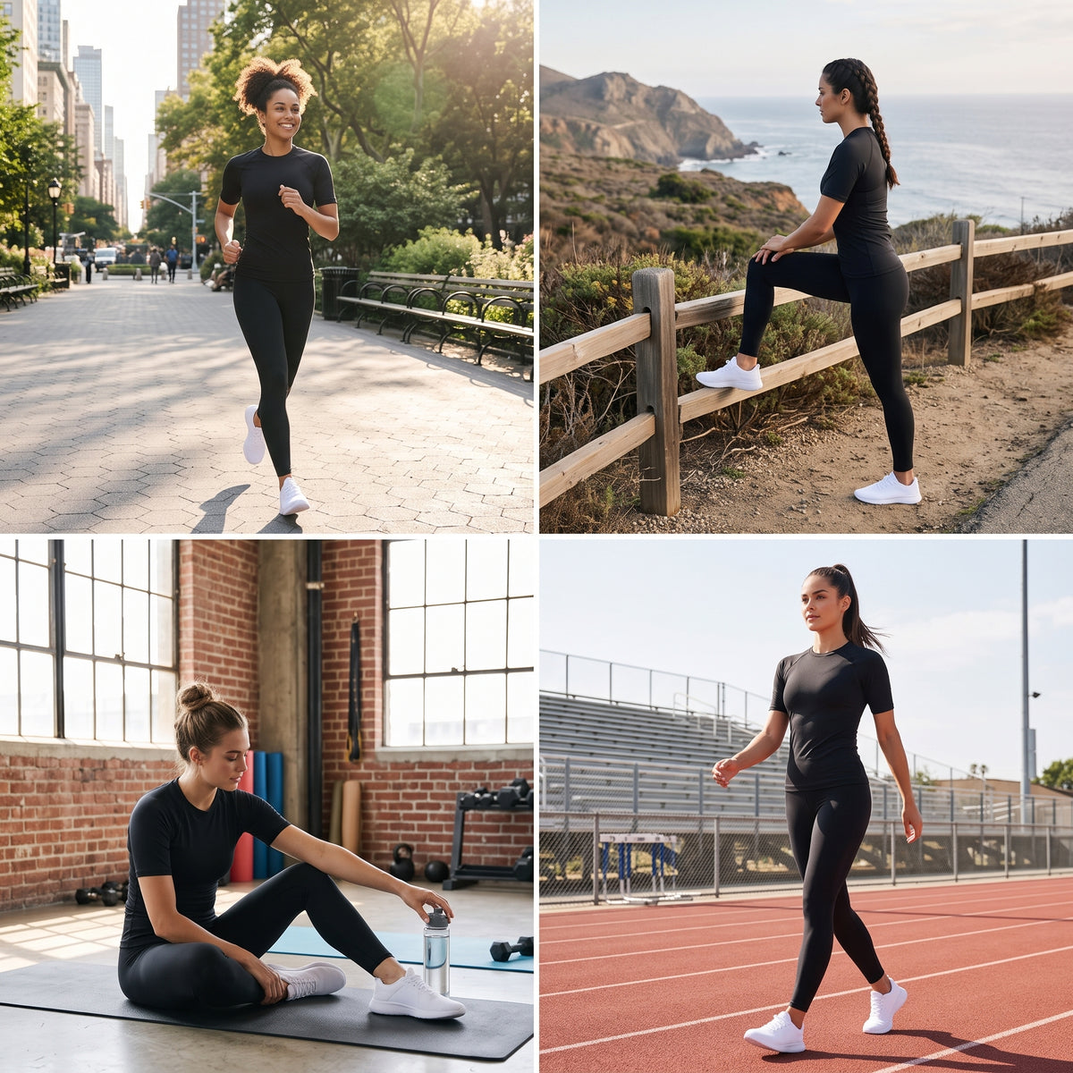 Uncia Active Women's Seamless Crew Neck Top & Leggings Set