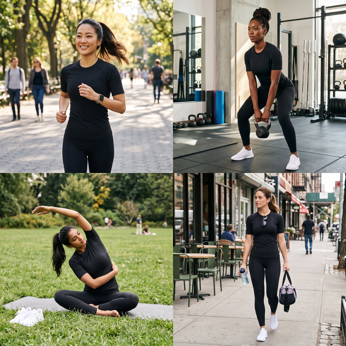 Uncia Active Women's Seamless Crew Neck Top & Leggings Set