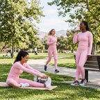 Uncia Active Long Sleeve Thumb Hole 2-Piece Yoga Set | High Waist Pocket Leggings Activewear