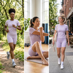 Uncia Active Women's Seamless Crew Neck Top & Biker Shorts Set