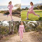 Uncia Active Long Sleeve Thumb Hole 2-Piece Yoga Set | High Waist Pocket Leggings Activewear