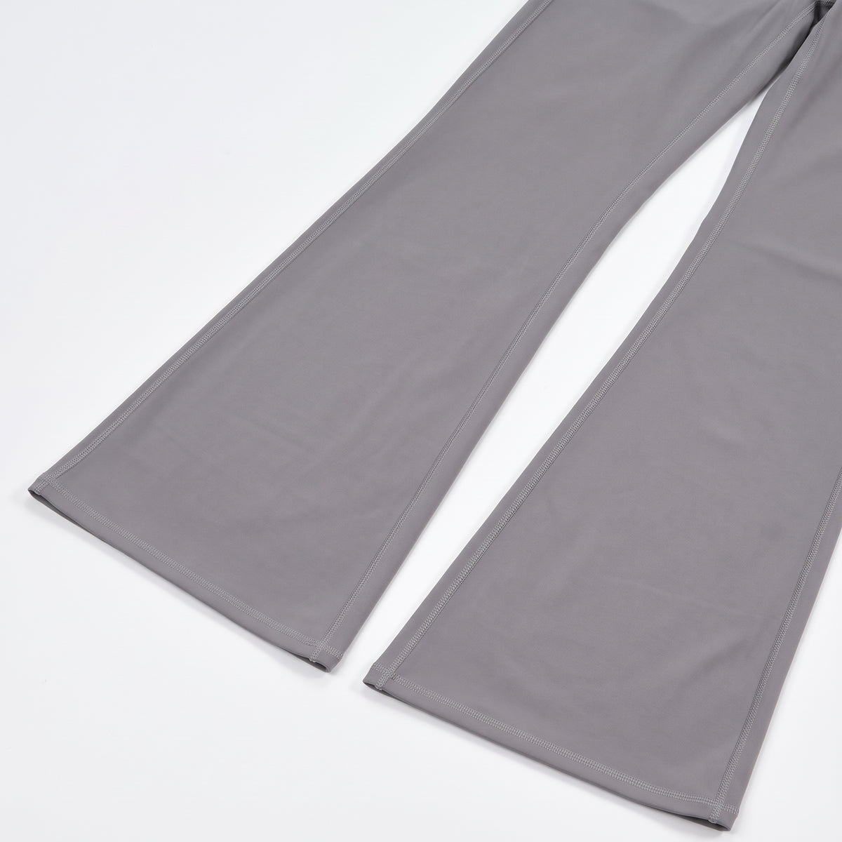 Uncia Active Women's Fold Over Waist Flare Yoga Leggings | Bootcut Compression Workout Pants