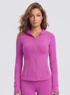 Uncia Active Hooded Gold Zip Jacket | Slim Fit Workout