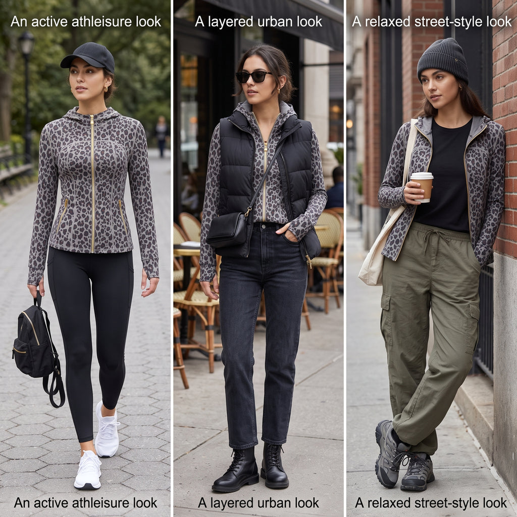 Uncia Active Women’s Jacket | Leopard Print & Going Out Coat