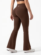 Uncia Active High Waist Split Flare Yoga Leggings | Butt Lifting Stretch Active Pants for Women