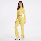 Uncia Active Women’s 2‑Piece Activewear Set | Zip‑Up Cropped Jacket & Flare Leggings