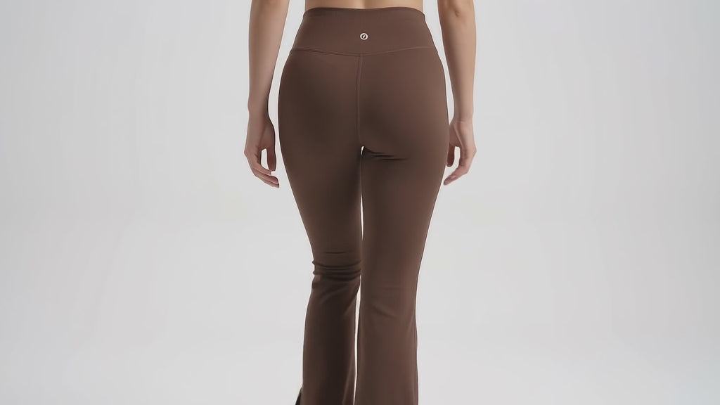 Uncia Active High Waist Split Flare Yoga Leggings | Butt Lifting Stretch Active Pants for Women