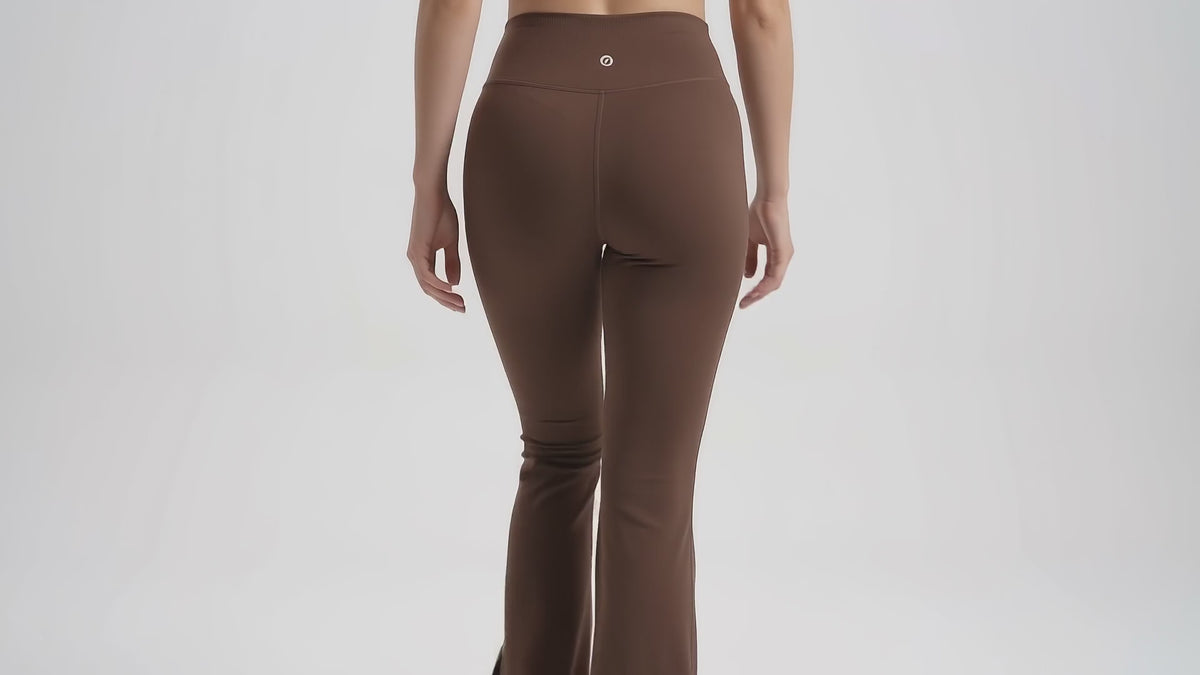 Uncia Active High Waist Split Flare Yoga Leggings | Butt Lifting Stretch Active Pants for Women