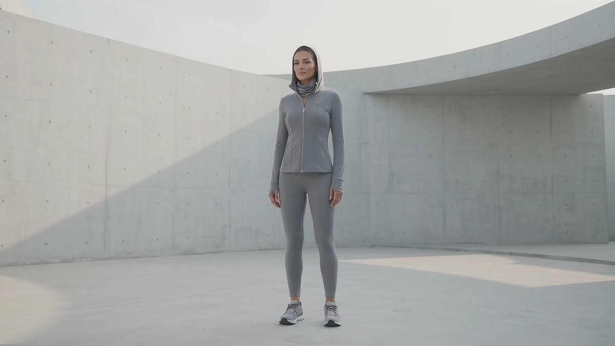 Uncia Active 2 Piece Women's Going out Set , Zip Up Jacket & High Waist Leggings