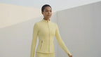 Uncia Active Women's Stand Collar Zip Up Jacket | Gold Zipper Slim Fit Coat