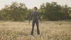 Uncia Active Half Zip Long Sleeve Flare Yoga Jumpsuit | Slim Fit Activewear Onesie for Women