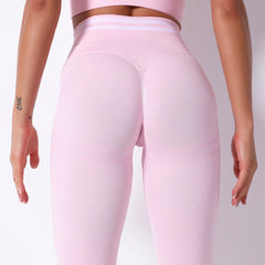 New Striped Seamless Leggings Push Up Sport Pant High Waist Stretchy