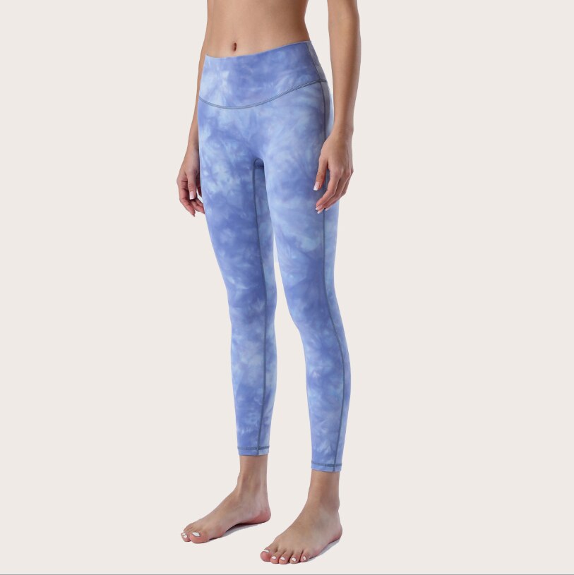 BLUE TIE DYE FLARED YOGA PANTS  CLOTHES FOR COMFORT