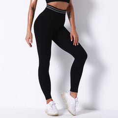 New Striped Seamless Leggings Push Up Sport Pant High Waist Stretchy