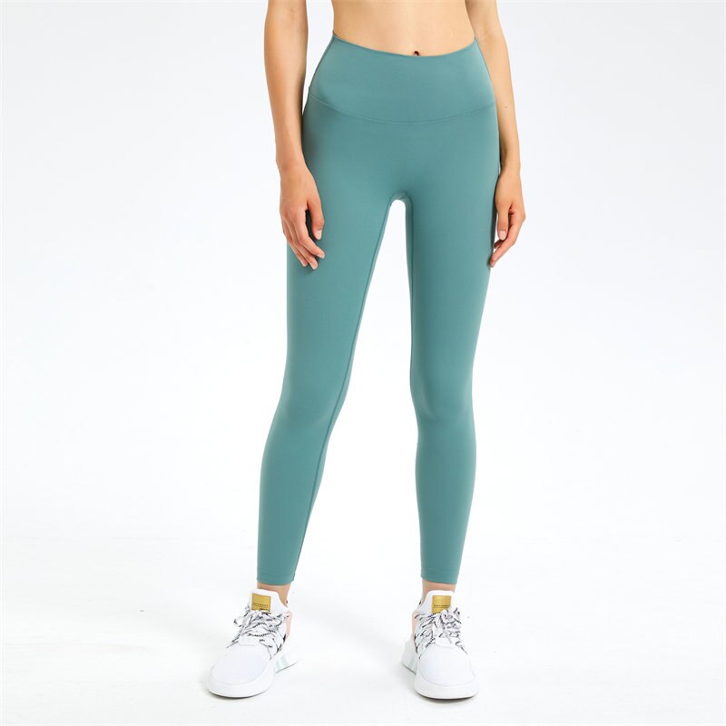 High Waisted Pastel True Teal Leggings Yoga Pants for Women With