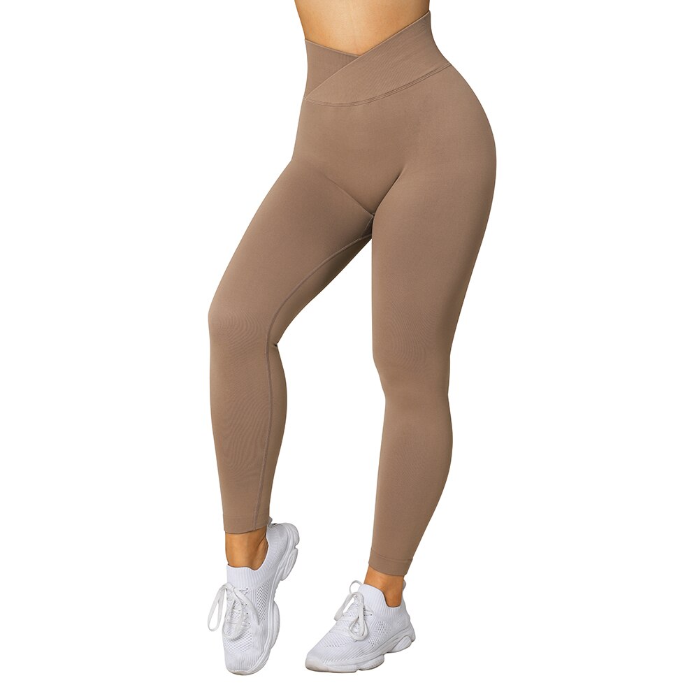 Crossover Leggings Scrunch Butt Lifting Fitness Yoga Pants – Uncia