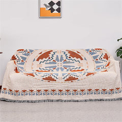 Bohemian Throw Blankets  Double-Sided Woven Aztec